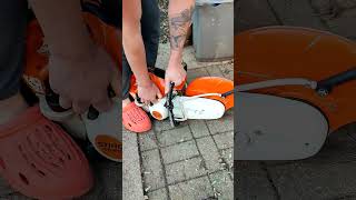 How to cold start a Stihl TS410TS420 [upl. by Jephum]