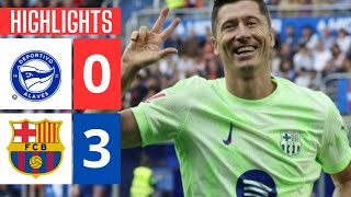 Deportivo Alavés 0  3 FC Barcelona  HIGHLIGHTS  RESUMEN  La liga 202425 J9 [upl. by Hinkel792]