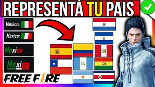 ✳️Cómo poner LA BANDERA de tu PAÍS en FREE FIRE ✨TODOS los PAISES✅DIFERENTES FORMAS en tu PERFIL [upl. by Kamin600]