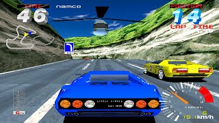 Ridge Racer 2  Chase View Cheat  Novice Race  1 Blue Car  5 laps  Full Race 2K 60 FPS [upl. by Thierry]