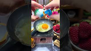 Make omelettes in mini kitchenmini minifood [upl. by Dalury]