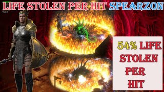 Spearzon 54 Life Leech Build Dominates Uber Tristram  Fast Health Regen Diablo 2 Resurrected [upl. by Nerual]