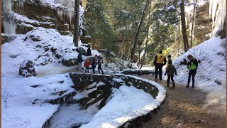 Hocking Hills Winter Hike at Old Mans Cave [upl. by Bowra]