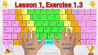 Typing Lesson 13  Finger Position on Keyboard Keys  Keyboard Typing Lesson [upl. by Gainer]