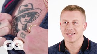 Macklemore Tells the Stories Behind His Favorite Tattoos  Tattoo Tour  GQ [upl. by Harriet]