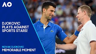 Novak Djokovic Plays Against Top Sports Stars  Australian Open 2024 [upl. by Shelbi614]