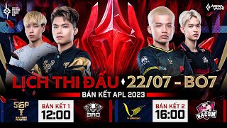 SGP VS BRO  VGM VS BAC  APL 2023 VÒNG BÁN KẾT  227 [upl. by Nnylamme]