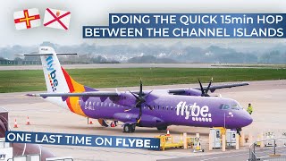 TRIPREPORT  FlyBe operated by Blue Islands  ATR 72500  Guernsey  Jersey [upl. by Klug]