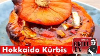 Gefüllter Hokkaido Kürbis  Rummel Grill TV rummelgrilltv UT Deu Eng [upl. by Muhammad]