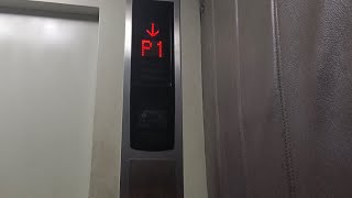 Mitsubishi Elenessa Traction Elevators at Fairmont Jakarta Carpark [upl. by Faxen]