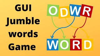 How to Create GUI Jumble word game using python  Tkinter Project [upl. by Lyda818]