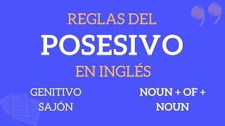 Posesivos en Inglés Reglas del Genitivo Sajón [upl. by Rachel651]