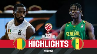 Guinea 🇬🇳 vs Senegal 🇸🇳  SemiFinals Highlights  FIBA Olympic PreQualif Tournament 2023 Nigeria [upl. by Birgit]