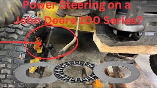 Power Steering Modification John Deere Lawn mower Tractor LA D E 100 Series D120 D130 LA135 [upl. by Lochner]