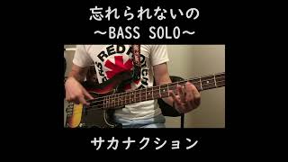 bass solo 忘れられないの  サカナクション bass slapbass basscover スラップベース bassguitar bassist [upl. by Cudlip237]