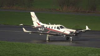 Daher TBM 960  HBKJT  Taxiing and Takeoff  Airport Buochs 22122022 [upl. by Orban]