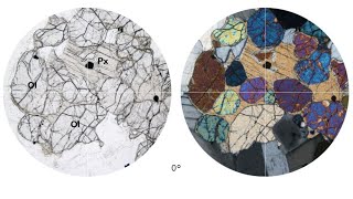 Virtual Microscope Ολιβίνης Πυρόξενος  Olivine Pyroxene [upl. by Jeffers]