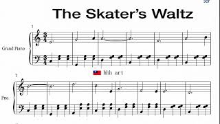 The Skaters’ Waltz 《溜冰華爾茲》piano  sheet music [upl. by Arait739]