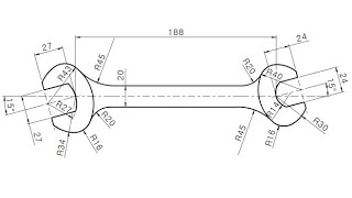 how to make spanner wrench in autocad [upl. by Pell]