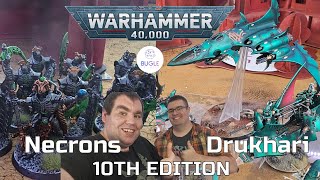 10th Edition  Necrons vs Drukhari  Warhammer 40k Battle Report [upl. by Gallagher851]