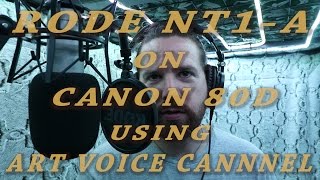 Rode NT1A on Canon 80D Audio Test using ART Voice Channel [upl. by North779]