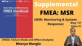 Supplemental FMEAMSRMonitoring amp System Response  2019 AIAGVDA  Bhavya Mangla  English [upl. by Atiugram]