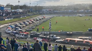 Unlimited banger BBA World Cup  Cowdenbeath racewall 15423 [upl. by Kati]