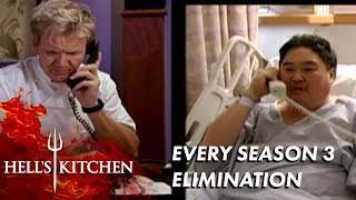 EVERY Season 3 Elimination On Hells Kitchen [upl. by Jedthus]