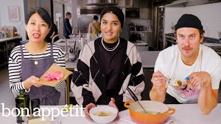 6 Pro Chefs Make Their Favorite 5Ingredient Soup  Test Kitchen Talks  Bon Appétit [upl. by Brom843]