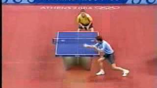 Waldner vs Boll 2004 Athens great table tennis match [upl. by Attener]