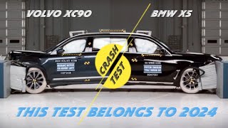 2024 MODEL VOLVO XC90 AND 2024 MODEL BMW X5 COLLISION TEST [upl. by Meirrak]