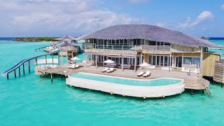 Largest water villa in the Maldives  40000 per night full tour in 4K [upl. by Knowling]