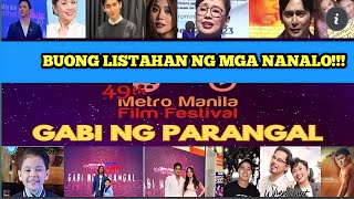 MMFF 2023 AWARDS NIGHT  ANNOUNCEMENT OF WINNERS [upl. by Nowujalo]