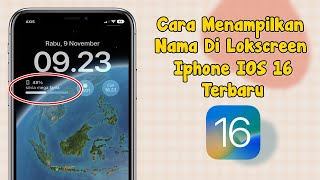 Cara Menampilkan Nama Kita Di Lockscreen Iphone IOS 16 Terbaru [upl. by Reade345]