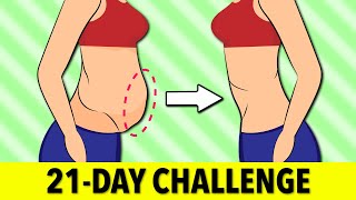 21Day Flat Belly Challenge – Cardio amp Abs Workout [upl. by Aisset]