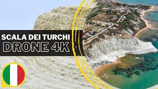 SCALA DI TURCHI SICILY  DRONE 4K [upl. by Anelrats]