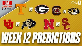 CFB Week 12 Predictions  Tennessee vs UGA  Colorado vs Utah  Nebraska vs SC  Julian Lewis Latest [upl. by Maura]