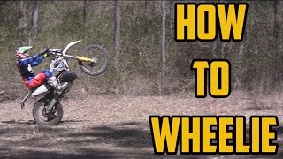 Learn How to wheelie a dirt bike in under 2 Minutes [upl. by Berriman789]