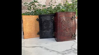 600 Pages Large Fat Leather Journal Embossed Tree of Life Etsy India Leathercraft Stuff [upl. by Neufer]