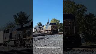 CSX 5338 passes over the diamonds at Greenwich Junction Ohio [upl. by Itnavart]