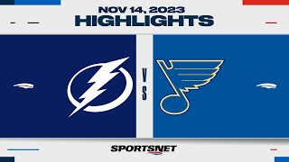 NHL Highlights  Lightning vs Blues  November 14 2023 [upl. by Anuska]