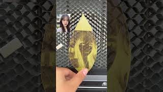 LEAF ENGRAVING MACHINE leaves carving laser leaf fineart leafprinting shorts [upl. by Furie]