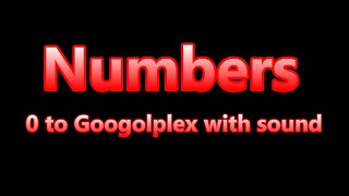 Numbers 0 to googolplex with sound [upl. by Loginov]