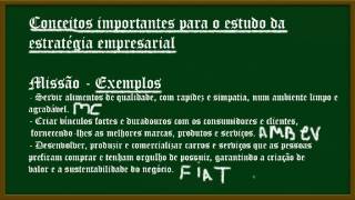 Estratégia empresarial Conceitos de Missão visão valores Objetivos e metas [upl. by Thorr32]