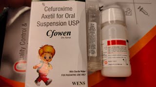 Cfowen Dry Syrup  Cefuroxime Axetil Oral Suspension Use  Dose  Side effects  Benefits in Hindi [upl. by Tana]