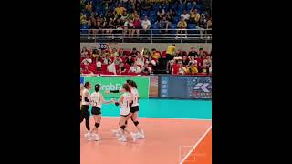 Miscommunication between two FEU players VLeague2024 reels shorts volleyball reelsfypシ [upl. by Sokem]