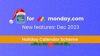 Holiday Calendar Scheme  Resource Planning for mondaycom  TeamBoard [upl. by Jegar]