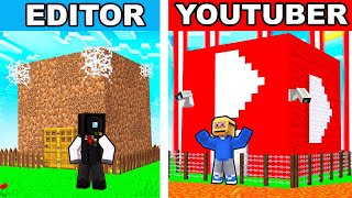 Editor VS Youtuber Veiligste Bunker Bouwen In Minecraft [upl. by Esaertal]