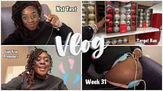 GESTATIONAL SURROGATE VLOG 31 Weeks Pregnant Update Polyhydramnios NST Test Target Run [upl. by Tedi]