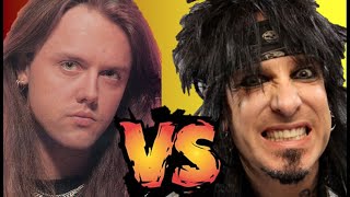 Metallica Motley Crue Feud Lars Ulrich vs Nikki Sixx [upl. by Coretta]